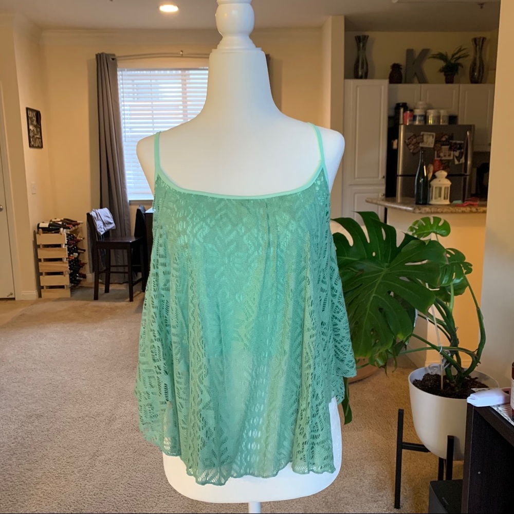 NEW! Seafoam Knitted Cropped Tank